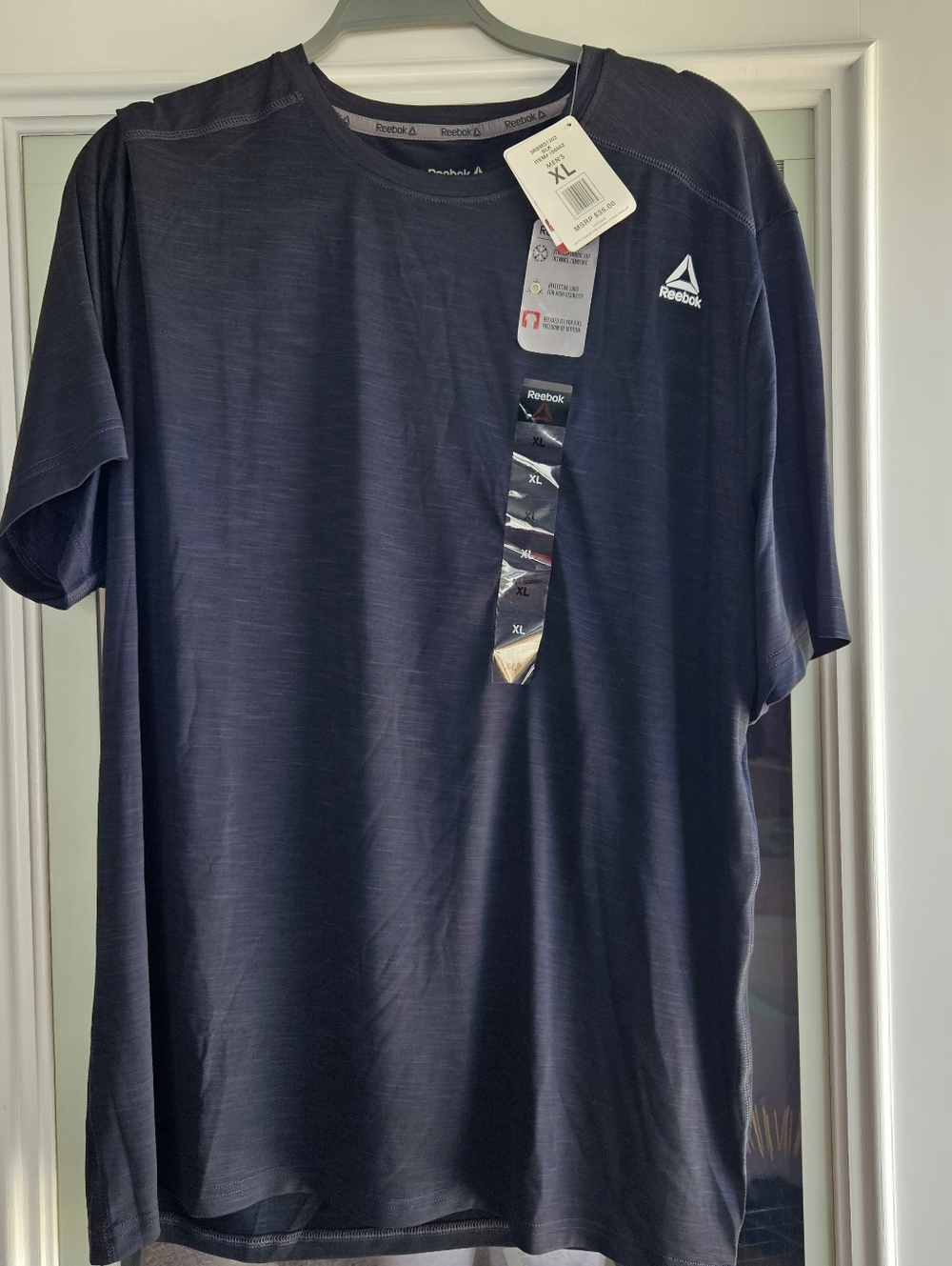 Reebok Men's Dark Navy Short Sleeve Athletic Tee